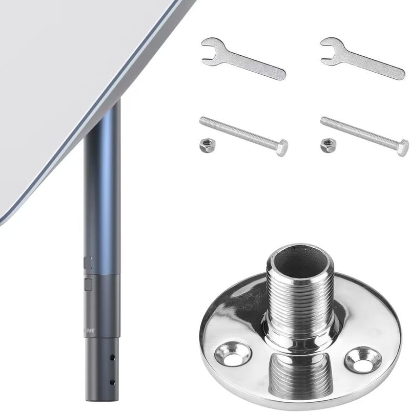 XTAR Starlink Mounting Kit for Marine Yacht Ship RV, Pipe & Pole Mount Adapter, Marine Antenna Mount for Starlink Internet Kit Satellite (Mount KT 2) - Image 1